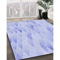 Patterned Sky Blue Rug, pat96blu