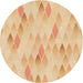 Square Patterned Orange Rug, pat96org