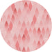 Square Patterned Pink Rug, pat96rd