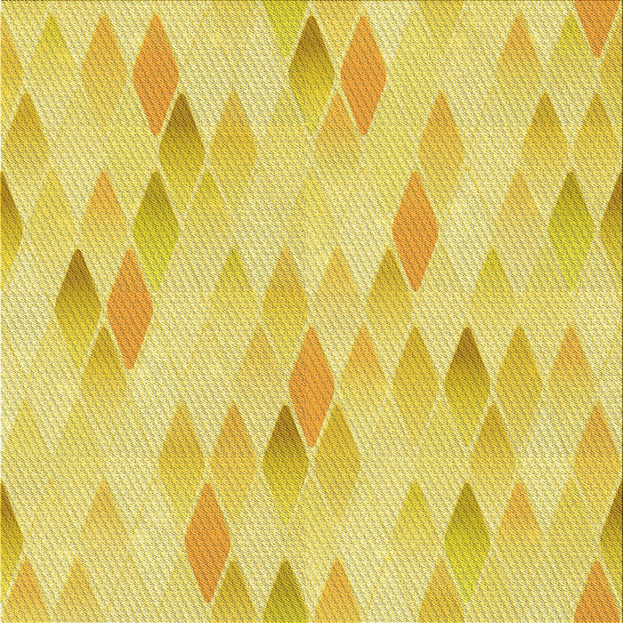 Round Patterned Yellow Rug, pat96yw