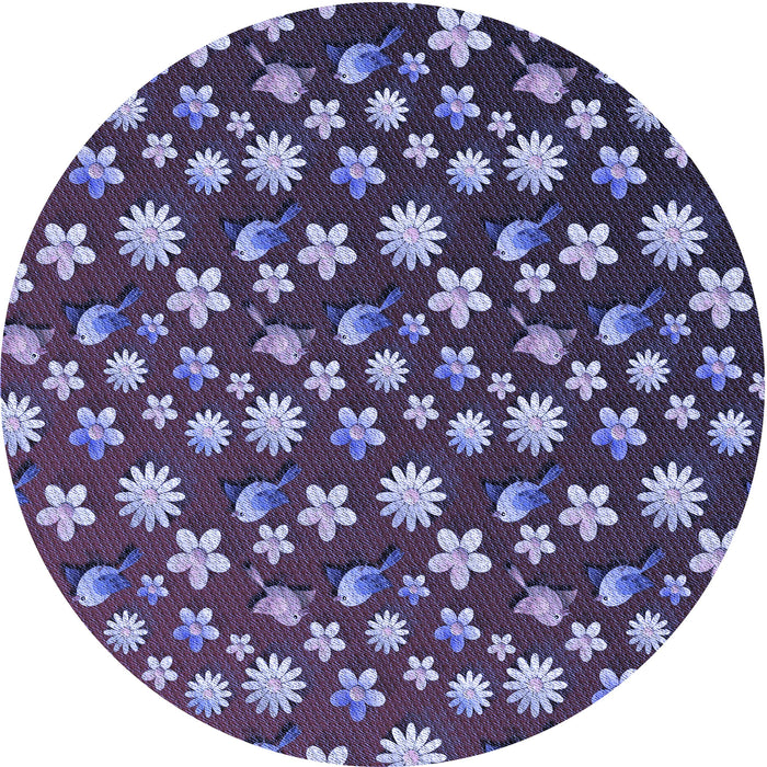 Square Patterned Plum Purple Rug, pat960blu