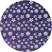 Square Patterned Plum Purple Rug, pat960blu