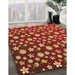 Machine Washable Transitional Red Rug in a Family Room, wshpat960org