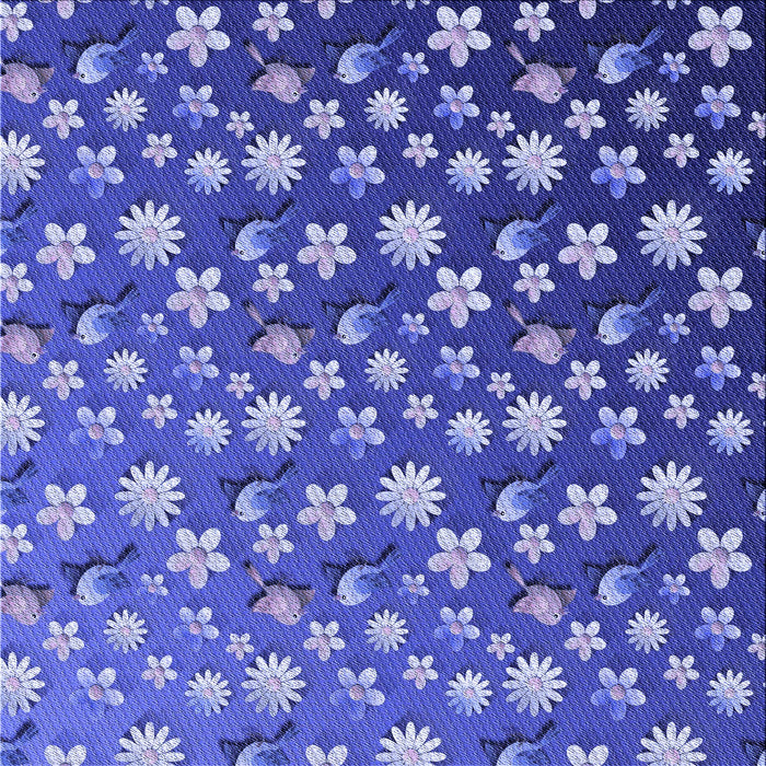 Round Patterned Sky Blue Rug, pat961blu