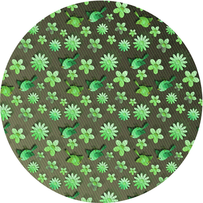 Square Patterned Green Rug, pat961grn