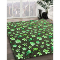 Patterned Green Rug, pat961grn