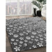 Machine Washable Transitional Grey Gray Rug in a Family Room, wshpat961gry