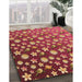 Machine Washable Transitional Crimson Red Rug in a Family Room, wshpat961org