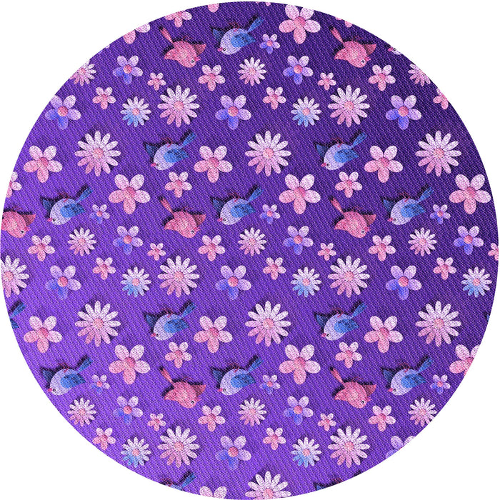 Square Machine Washable Transitional Purple Rug in a Living Room, wshpat961pur