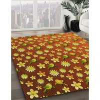 Patterned Yellow Rug, pat961yw