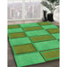 Machine Washable Transitional Seaweed Green Rug in a Family Room, wshpat962grn