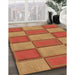 Patterned Orange Rug in Family Room, pat962org