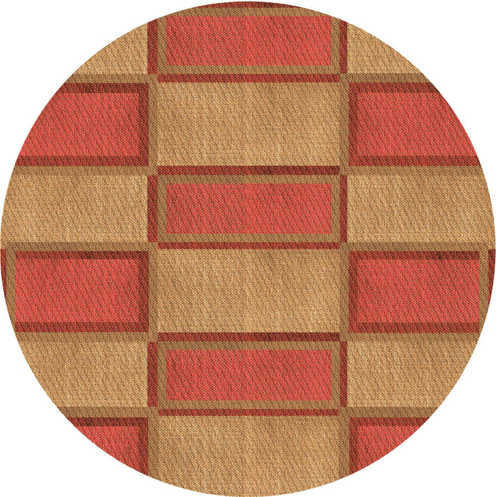 Square Patterned Orange Rug, pat962org