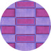 Square Patterned Purple Mimosa Purple Rug, pat962pur
