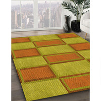Patterned Yellow Rug, pat962yw