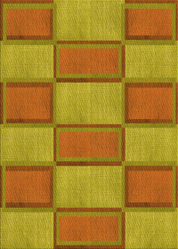 Machine Washable Transitional Yellow Rug, wshpat962yw