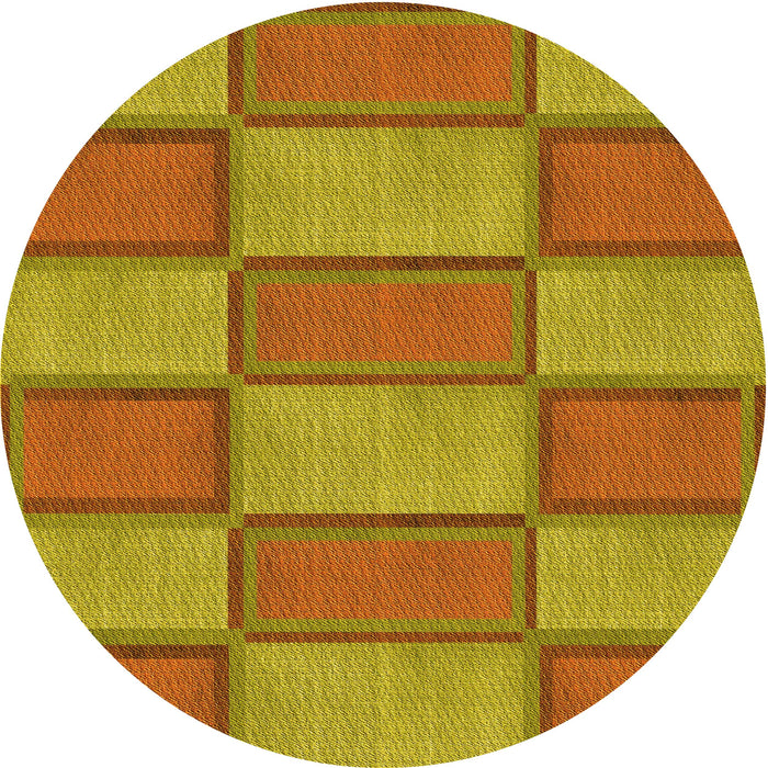 Square Machine Washable Transitional Yellow Rug in a Living Room, wshpat962yw