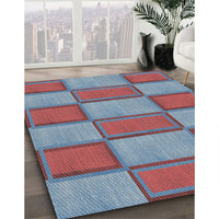 Patterned Brown Red Novelty Rug, pat962