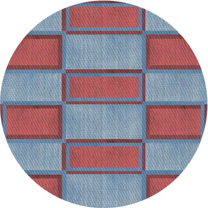 Square Machine Washable Transitional Brown Red Rug, wshpat962