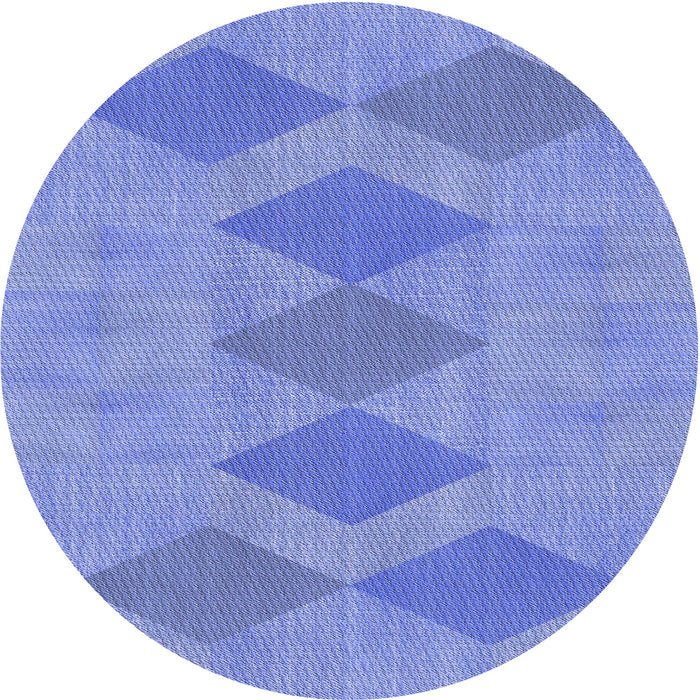 Square Patterned Denim Blue Rug, pat963blu