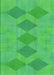 Machine Washable Transitional Neon Green Rug, wshpat963grn