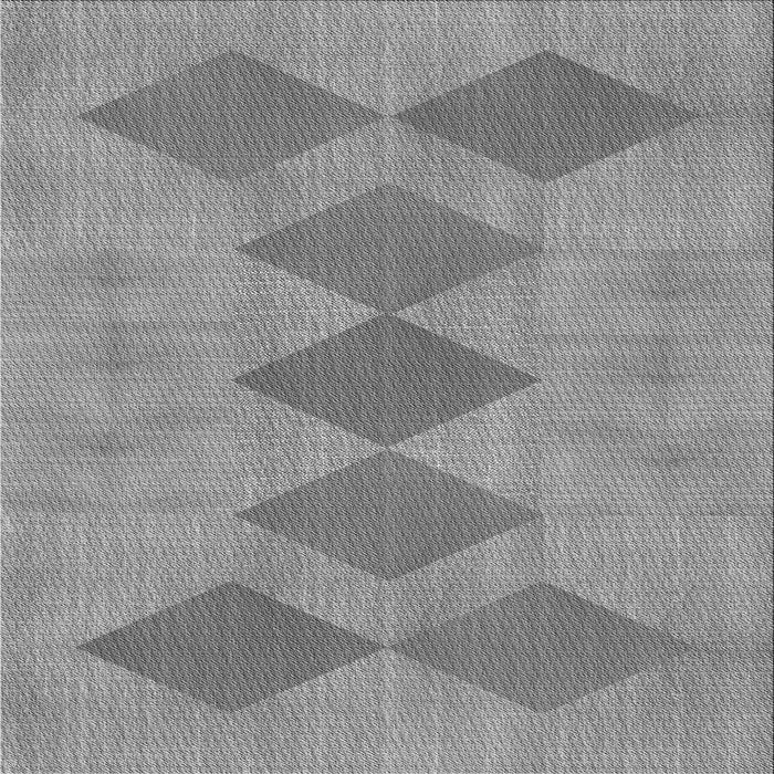 Round Patterned Silver Gray Rug, pat963gry