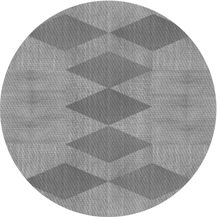 Square Patterned Silver Gray Rug, pat963gry