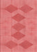 Machine Washable Transitional Fire Red Rug, wshpat963rd