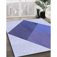 Patterned Royal Blue Rug, pat964blu