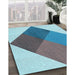 Machine Washable Transitional Steel Blue Rug in a Family Room, wshpat964lblu