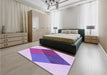 Patterned Blossom Pink Rug in a Bedroom, pat964pur