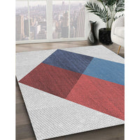 Patterned Pastel Light Blue Novelty Rug, pat964