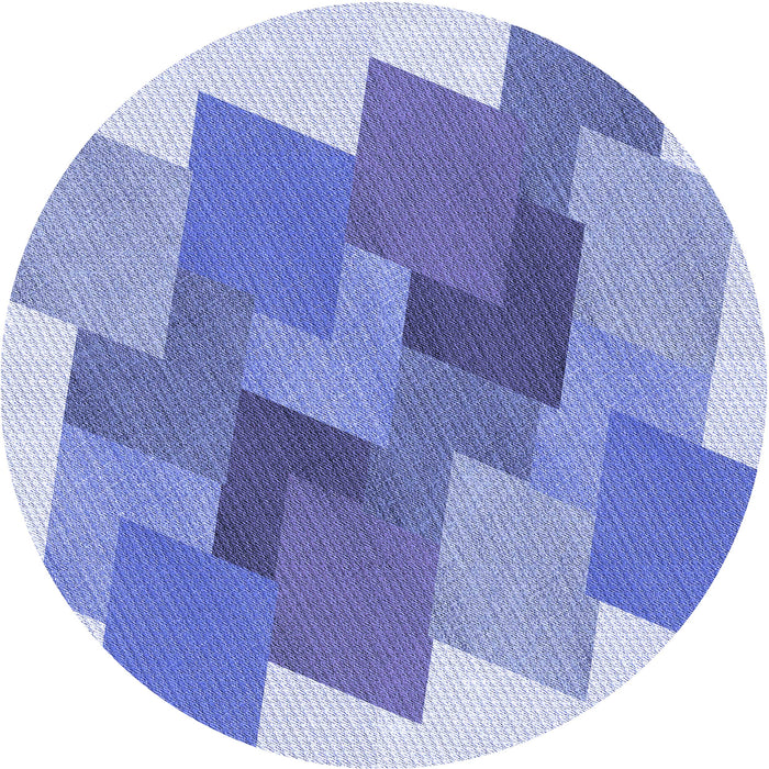 Square Patterned Blue Rug, pat965blu