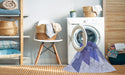 Machine Washable Transitional Blue Rug in a Washing Machine, wshpat965blu
