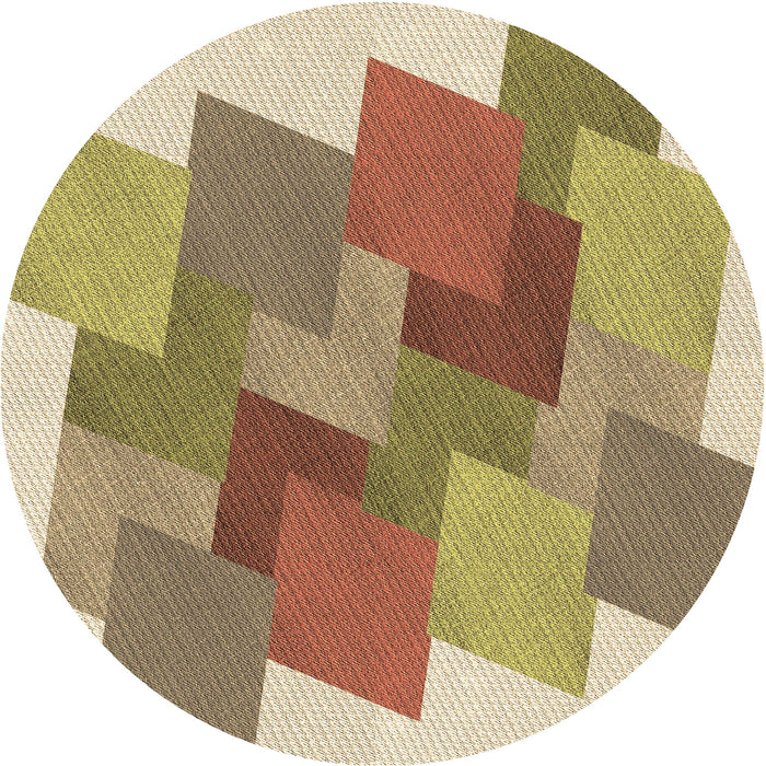 Square Patterned Light Brown Rug, pat965brn