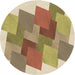 Square Patterned Light Brown Rug, pat965brn