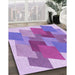 Patterned Mauve Purple Rug in Family Room, pat965pur