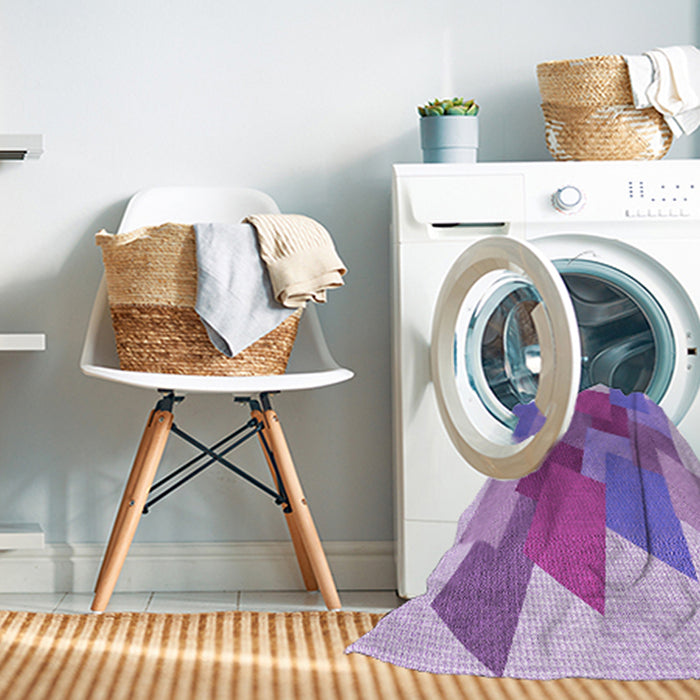 Machine Washable Transitional Mauve Purple Rug in a Washing Machine, wshpat965pur