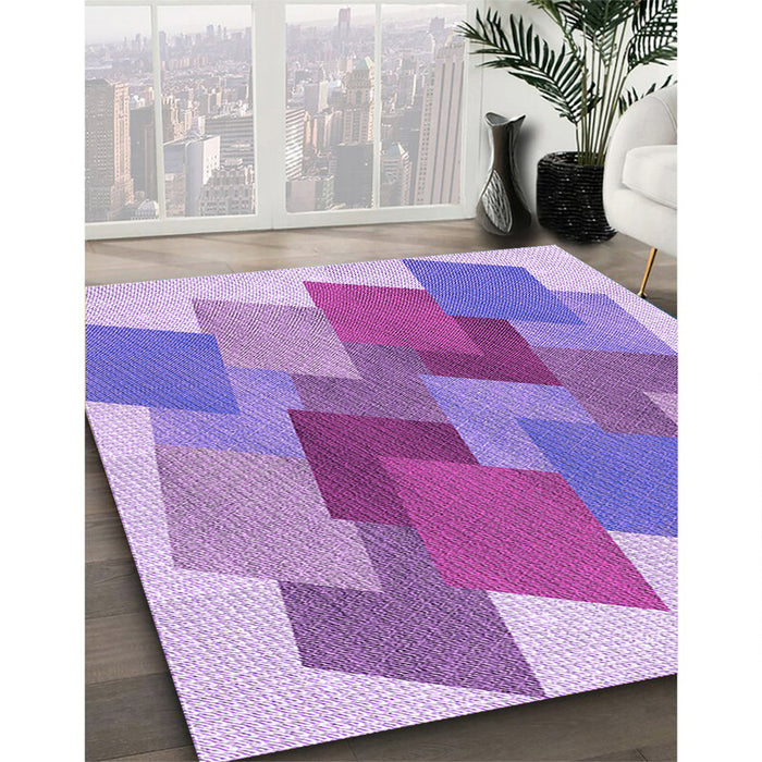 Machine Washable Transitional Mauve Purple Rug in a Family Room, wshpat965pur