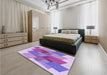 Patterned Mauve Purple Rug in a Bedroom, pat965pur