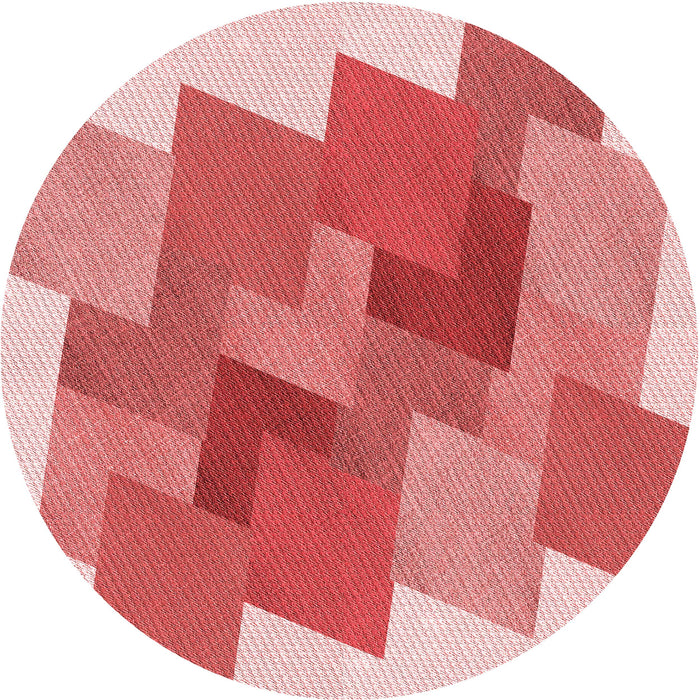 Square Patterned Pastel Pink Rug, pat965rd