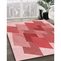 Patterned Pastel Pink Rug, pat965rd