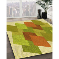 Patterned Bold Yellow Rug, pat965yw