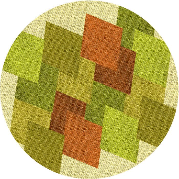 Square Machine Washable Transitional Bold Yellow Rug in a Living Room, wshpat965yw