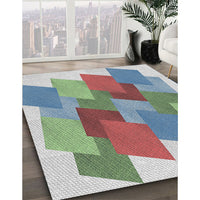 Patterned Ash Gray Novelty Rug, pat965