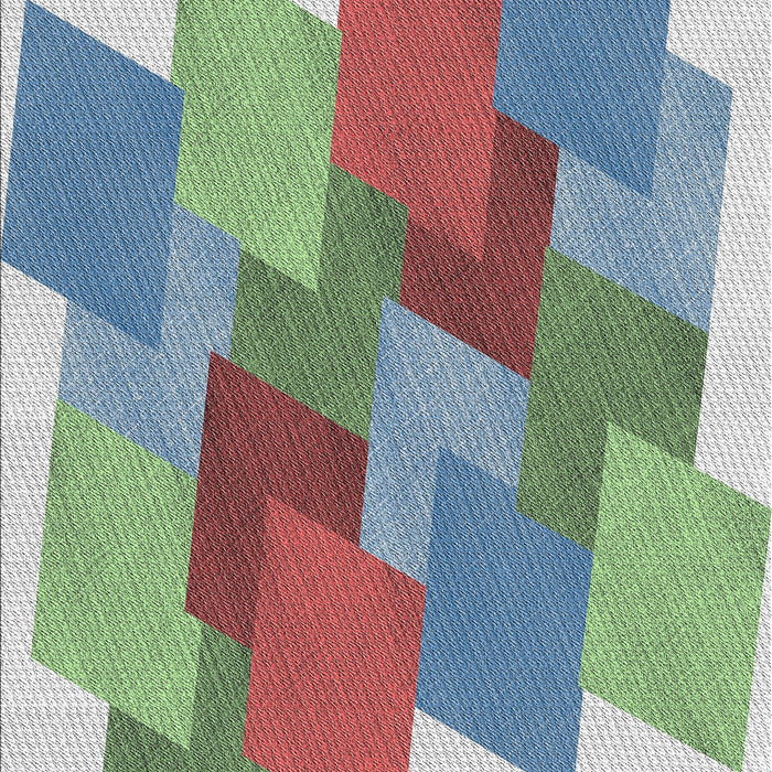 Patterned Ash Gray Novelty Rug, pat965