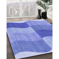 Patterned Blue Rug, pat966blu