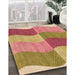 Machine Washable Transitional Yellow Orange Rug in a Family Room, wshpat966org