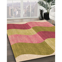 Patterned Yellow Orange Rug, pat966org