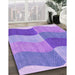 Machine Washable Transitional Purple Rug in a Family Room, wshpat966pur